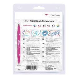 Marker Tombow TwinTone bright 0,3/0,8 (12)
