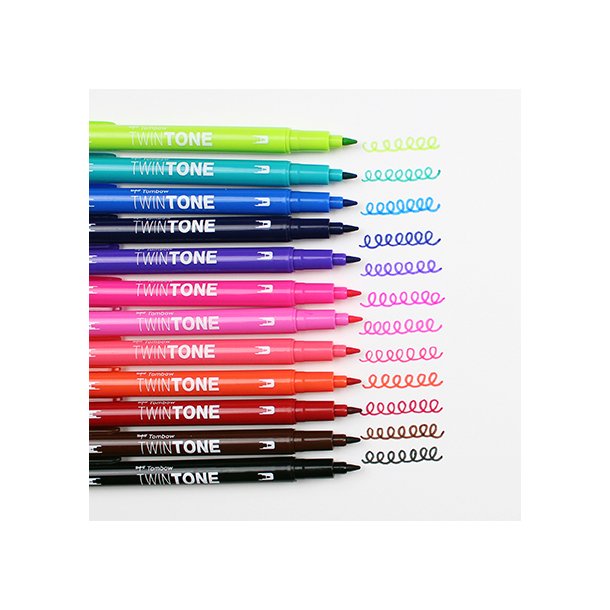 Marker Tombow TwinTone bright 0,3/0,8 (12)