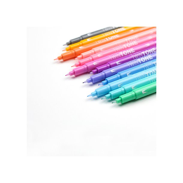 Marker Tombow TwinTone pastel 0,3/0,8 (12)