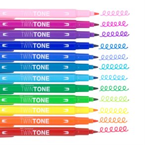 Marker Tombow TwinTone Rainbow 0,3/0,8 (12)