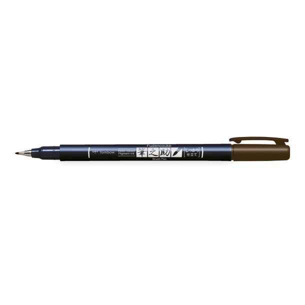 Marker Tombow Fudenosuke hrd brun