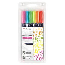Marker Tombow Fudenosuke h�rd neon ass (6)