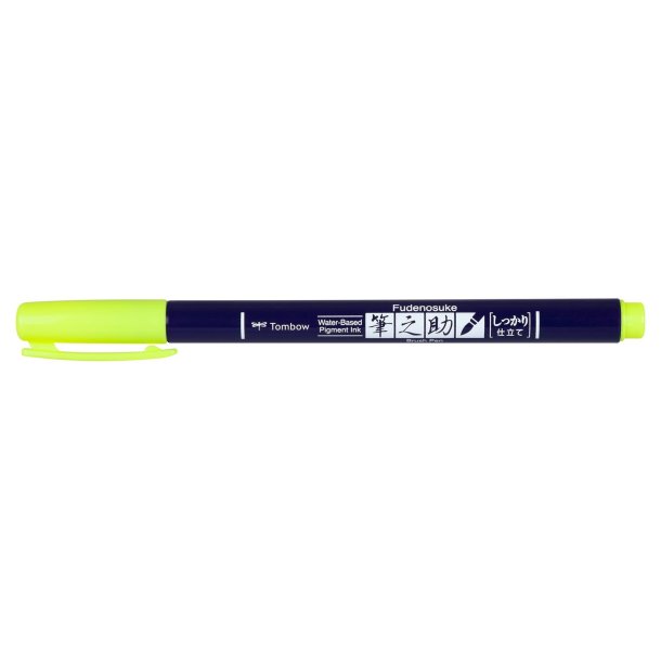 Marker Tombow Fudenosuke h�rd neon gul