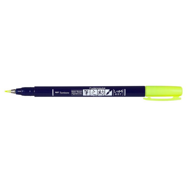Marker Tombow Fudenosuke hrd neon gul