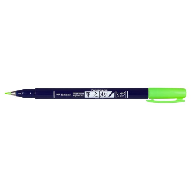 Marker Tombow Fudenosuke hrd neon grn