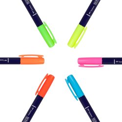 Marker Tombow Fudenosuke h�rd neon gr�n