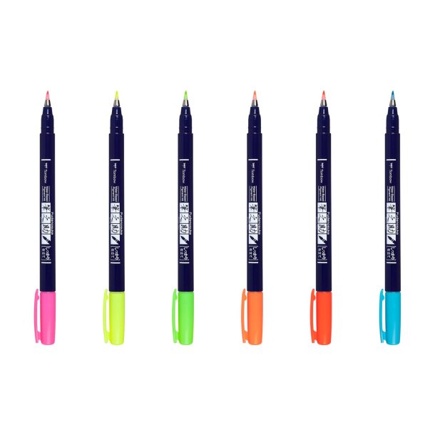 Marker Tombow Fudenosuke h�rd neon orange