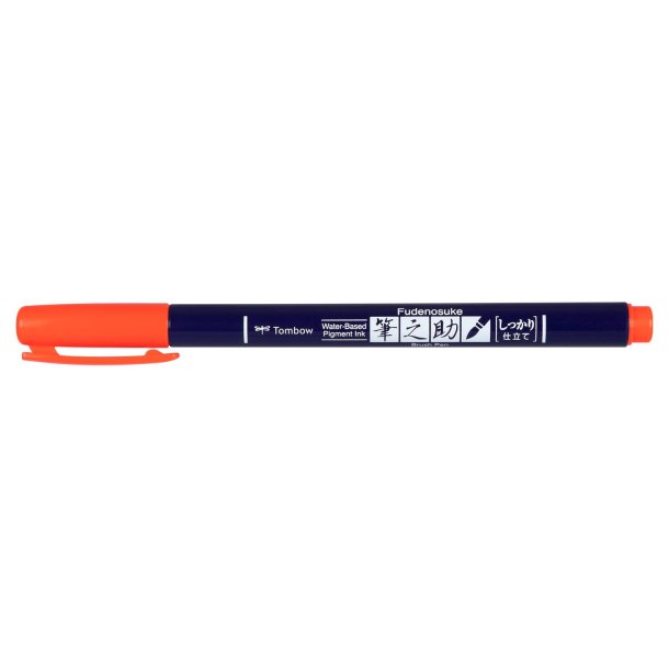 Marker Tombow Fudenosuke h�rd neon r�d