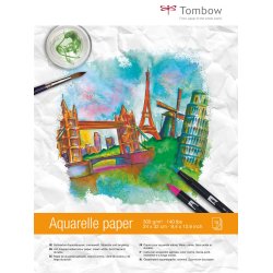 Akvarelblok Tombow 24x32cm 300g 15ark