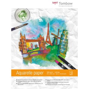 Akvarelblok Tombow 24x32cm 300g 15ark