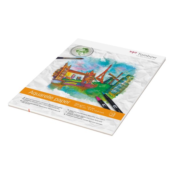 Akvarelblok Tombow 24x32cm 300g 15ark