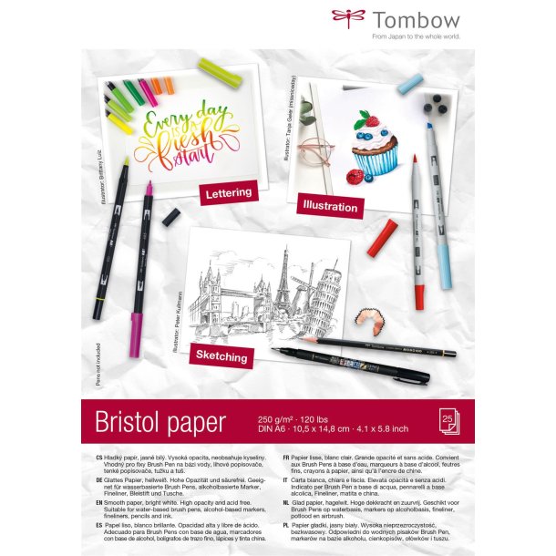 Skitseblok Tombow Bristol A6 250g 25ark