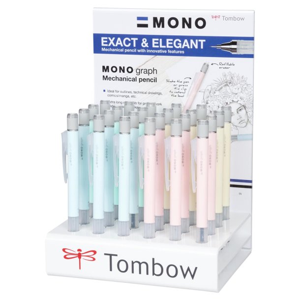 Stiftblyant Tombow MONO graph 0,5 pastel display (24)