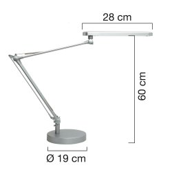 Unilux Mamboled LED Lamp, Metal Grey