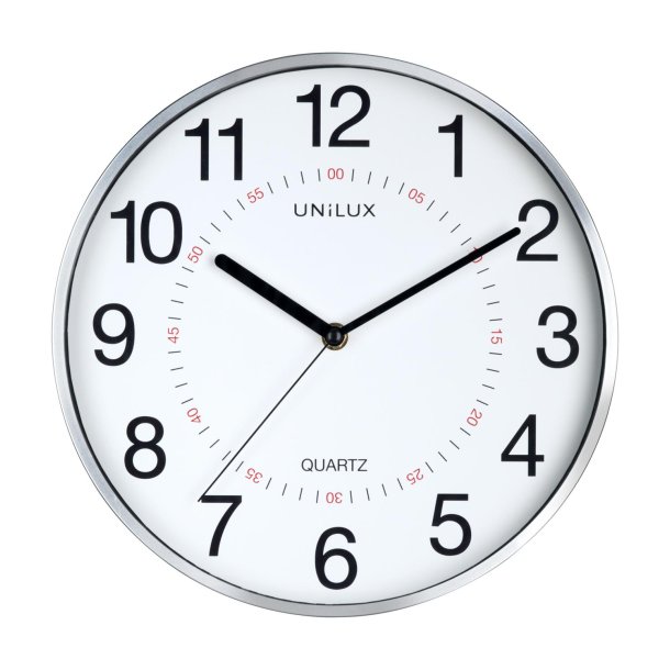 Unilux Clock Aria, Metal Grey