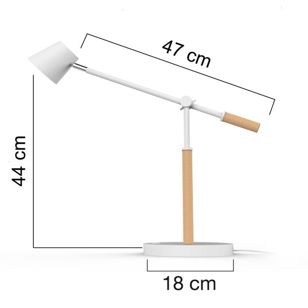 Unilux Lamp Vicky, White/Wood