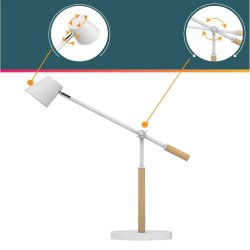 Unilux Lamp Vicky, White/Wood