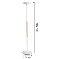 Unilux Pryska Uplight Lamp, White/Wood