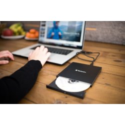 Slank ekstern CD/DVD-br�nder med USB-C-forbindelse
