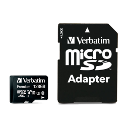 Micro SDXC Card 128GB Class 10 w/adaptor