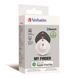 Verbatim My Finder Bluetooth Tracker, Black/White (2-pack)