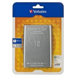 1TB Hard Drive 2,5'' Store &acute;N&acute; Go USB 3.0, Silver