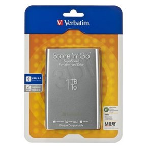 1TB Hard Drive 2,5'' Store &acute;N&acute; Go USB 3.0, Silver
