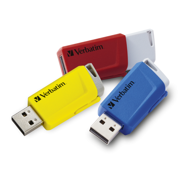 Store N Click USB Drive 16GB (3-pack) Red/Blue/Yellow