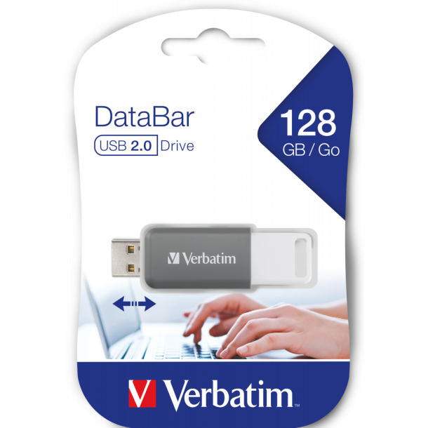 Verbatim DataBar USB 2.0 Drive 128GB, Grey