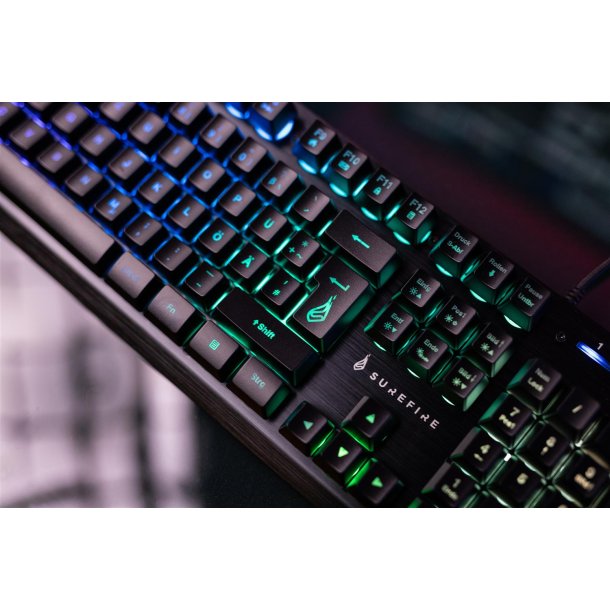 SUREFIRE KingPin X2 Metal Gaming RGB Keyboard QWERTY Nordic