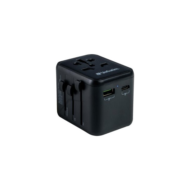 Universal Travel Adapter UTA-02 PD20W/QC / 1xUSB / 1xType-C