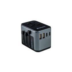 Universal Travel Adapter UTA-03 PD30W/QC / 2xUSB / 2xType-C