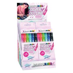 Kreative outliner pen assorted (6) Silver