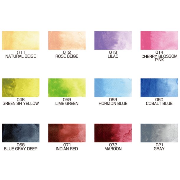 GANSAI TAMBI Aquarel 12 colour set II