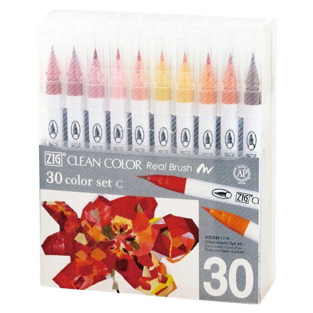 Zig Clean Color Pensel Pen St C m 30stk