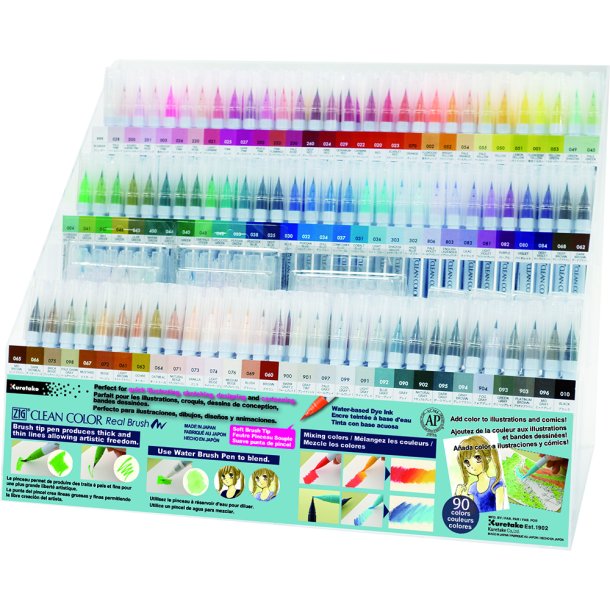 Zig Clean Color Pensel Pen Display m. 356 stk