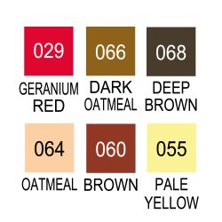 Zig Clean Color Pensel Pen St m. 6 stk Portrait colors II