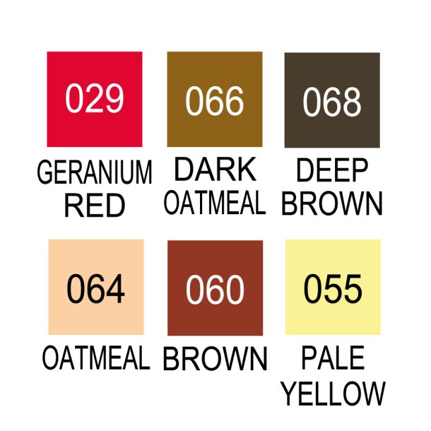 Zig Clean Color Pensel Pen St m. 6 stk Portrait colors II