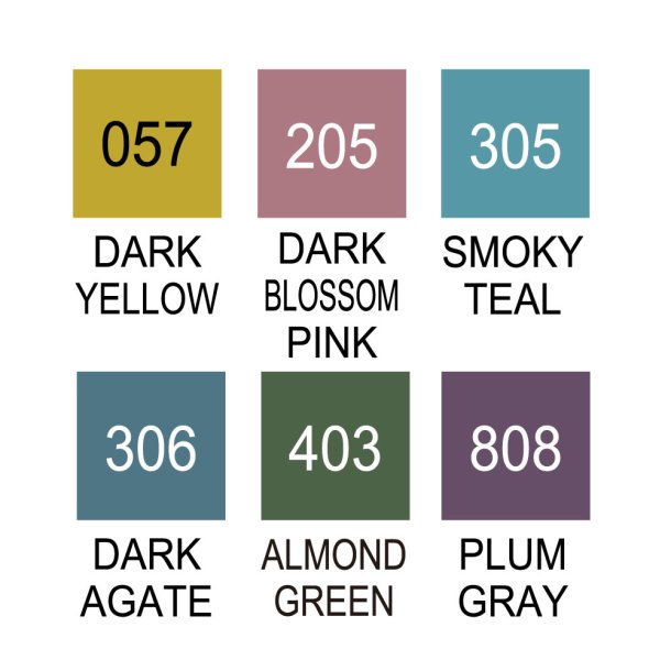 Zig Clean Color Pensel Pen St m. 6 stk Smokey colors